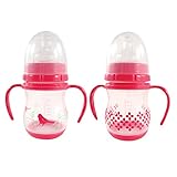 Nurtria 2 Piece Classic Training Bottle, Blue Giraffe, 6 Ounce by Nurtria