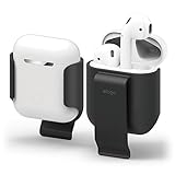 【elago】 AirPods 対応 ケース クリップ ホルダー 式 ハード カバー 落下防止 アクセサリー ベルト/バッグストラップ 装着 [ Apple AirPods1 / AirPods2 Wireless Charging Case エアーポッズ 対応 ] CARRYING CLIP ブラック
