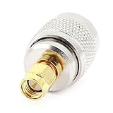 uxcell SMA オス－UHF オス プラグ M/M ストレートタイプ アダプター RF 同軸ケーブル コネクター