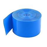 PVC熱収縮チューブ，SODIAL(R) 10M 29.5mm PVC 熱収縮チューブ　1 x 18650電池ライト　青