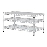 ドウシシャ メタルラック本体 脚部変更:ナイロンキャスター仕様(ストッパー無×2+有×2)/+3.5cm 段数:3 ST85350000030ABNZ-3 4台入