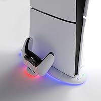【新型 PS5 Slim 対応】PS5 Silm用 スタンド 縦置き RGB コントローラー 充電スタンド Blitzowl 新型PS5用冷却ファン PS5周辺機器 ディスク/デジタル 兼用