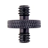 カメラネジ変換アダプター ダブルヘッドスタッド ブラック (1/4オス-1/4オス)