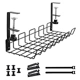 RCHYFEED ワイヤーケーブルトレー 配線整理 デスク 配線隠し 穴あけ不要 幅38cm 取り付け簡単 ケーブル整理 ケーブル収納