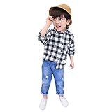 Smile長袖シャツ男の子　 春秋 　韓国風 　子供長袖Tシャツ　おしゃれ 　シンプル　カジュアル　チェックシャツ 　通学 (90cm, ブラック)