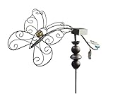Moonrays 92547 Solar-Powered Backyard Dancing Butterly Brighter LED Metal Stake Light,Brown [並行輸入品]