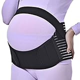 [Jiyaru]腹帯 妊婦用サポーター 骨盤矯正ベルト コルセット 柔らか しっかり引き締め 産前 ブラック XL