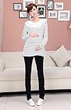 【D&JINSTORE】カジュアル マタニティ スキニー パンツ ズボン 妊婦さん 楽ちん ルーム ウェア レディース (ネイビー/M)