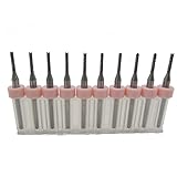 10本のPCBのフライスカッター1.3ミリメートルフィッシュテールフライスカッターコーンフライスカッタータングステンカーバイドミニエンドミルの彫刻CNC