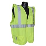 Radians SV4GSXL Class 2 Breakaway Solid Safety Vests, Green, Extra Large by Radians