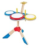 Hape(ハペ) はじめてのドラムセット 41.5×47×38cm 3才以上 木製 おままごと おもちゃ E0613