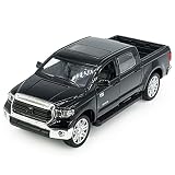 おもちゃトラック 男の子用 タンドラ ダイキャストモデル 車 ピックアップトラック おもちゃ 車 1/36スケール 金属製 プルバック車 ドアが開く 軽い音 キッズ 3-8歳 誕生日プレゼント メンズコレクション ブラック