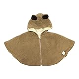 【SiShuNon/シシュノン】クマウサモコモコボアケープ ベビー キッズ クマ ウサギ モコモコ ボア ケープ F 9 ブラウン