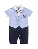 AvaCostume男の赤ちゃんの夏の半袖1PCS紳士ロンパース 9M