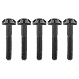Ruifuチタン合金六角穴M6x12 15 20 25 30 35mm M8x 15 20 25 30 35 40mm自転車オートバイホイールナンバープレート取付ボルト5本セット (M8x40mm, 黒)