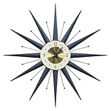 Lapakey壁時計 壁掛け時計 ミッドセンチュリーメタル装飾モダンウォールクロック 電池式サイレントクロック リビングルーム ベッドルーム オフィス用 (壁掛け時計b 大型)