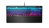 SteelSeries ゲーミングキーボード 有線 ハイブリッドメカニカルスイッチ 英語配列 有機ELディスプレイ搭載 Apex 5 US 64532 ブラック