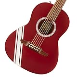 Fender フェンダー アコースティックギター FSR Sonoran Mini, Walnut Fingerboard, Candy Apple Red with Competition Stripes ソフトケース付き