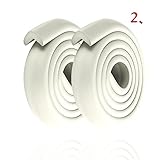 Carfeny コーナー ガード クッション 2M×2本 14色 赤ちゃんや ご年配 の方 けが防止 両面テープ 付き セーフティーグッズ (グレー)