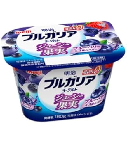 Amazon | 明治 ブルガリアヨーグルト脂肪0 ジューシー果実 苺 180g