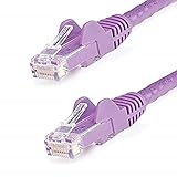 StarTech.com カテゴリ6 LANケーブル 2m パープル ツメ折れ防止RJ45コネクタ Cat6 UTPギガビットイーサネットケーブル N6PATC2MPL