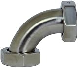 Dixon B2E-G150 304SS Plain Bevel Seat with Hex Nut 90 Degree Elbow, 1.5 by Dixon