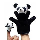 POTOJP 指人形 布の人形 家族みんなで指人形 マペットおもちゃ 縫いぐるみ 子供大好き 安心 布製 物語 童謡 おとぎ話 教育ハンドトイ 知能・五感 を育てる 動物 ごっこ遊び 2個入り (パン