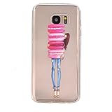 UNEXTATI Galaxy S7 Edge ケース 高品質 超薄型 TPU 保護カバー 液晶保護 衝撃吸収 Samsung Galaxy S7 Edge 用 Case Cover (P1 ピンク)