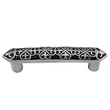 Vicenza Designs p1300 Fleur De Lis 4-inch Pull、アンティークニッケル