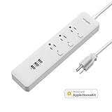 スマートコンセント 電源スイッチ WiFi Siri HomeKit Googleアプリ 制御 3つのUSBポートあり 消費電力監視