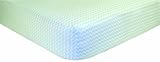 Trend Lab White Chevron Print Crib Sheet, Mint Green by Trend Lab