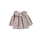 AIKSSOO ベビー服 ブラウス キッズ 女の子 シャツ 長袖 カジュアル 花柄 オシャレ size 80 (1)