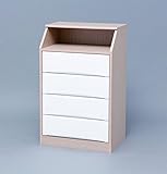 電話台 収納 完成品 オープントップチェスト 594 フレンチオーク／ホワイト