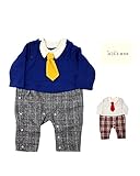 【子供服】 kids zoo (キッズズー) ネクタイ付セパレート風Tオール 70cm，80cm W54704