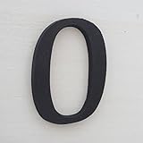 シンプルブラック! 真鍮レター50mm　数字　ナンバー 0