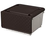 サンコープラスチック 重ね収納 ボッカ 幅39×奥36.5×高23.3cm ダークブラウン