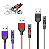 540°回転式 L字L形 ストレート形 両用 3本(Cable only ケーブルだけ/端子なし) 長さ0.5m 1m 2m 3ピン丸式 マグネット usb 充電 ケーブル QC-3.0 急速 対応 max 3A 磁気 着脱式 スマホ TYPE-C micro-usb 汎用 防塵 Android タイプ-C マイクロ-USB-C-micro-a-b コネクター 磁石 磁力 アダプター チャージ 線 コード ソケット (3本セット(0.5m,1.0m,2.0m)ケーブルOnly)