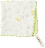 やわらぎ ハンカチ ふわふわ6重ガーゼ織り ウルソン モクモク グリーン25×25cm