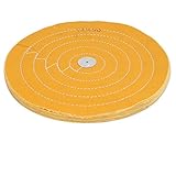 uxcell 研磨 バフ 掛け 用 布 ホイール ポリッシャー バフクロースホイール クロース製 ロータリーツール 50プライヤー 丸い イエロー