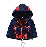 [もうほうきょう] 男の子コート　子供服　厚い綿入れの服　ベビージャケット　プラス絨冬服綿入れ　0-1-2-3歳男性の赤ちゃん (73, ネイビー)