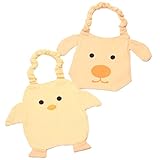 Jolieer ベビー 動物の形 スタイ オシャレな ビブ スタイ 綿100％ 2枚セット ベビー 祝い プレゼント 男の子 女の子 (JOB10-3-JP)