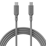 アドテック やわらかい シリコン 素材 USB Type-C ケーブル 1.0m 100W 5A対応 USB2.0 絡まない 高耐久 eMarker搭載 PD 充電 高速充電 急速充電 急速 データ転送 ノートPC MacBook iPhone17 Android Galaxy 1m スマホ タブレット パステル ブラック APC-V1010SCC-U2-BK