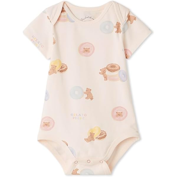 Amazon.co.jp: [ジェラート ピケ] BABYプリン柄ロンパース