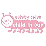 imoninn CHILD in car ステッカー　【パッケージ版】　No.21　イモムシさん　（ピンク色）