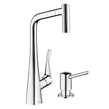 Hansgrohe KK04508-04539PC Metris HighArc Prep Kitchen Faucet with Soap Dispenser Chrome, Chrome by H