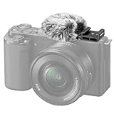 NEEWER ウィンドマフ ZVシリーズカメラ用 コールドシューマウントアダプター付き 毛皮風防 雑音低減 マイクウィンドマフ マイクウィンドスクリーン コンパチブル ZV-1F ZV-E10 ZV-1 ZV-E1 ZV-1 II CA133 ブラック