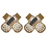 EXPAWLORER 犬 靴下 滑り止め 足舐め防止 4個セット 肉球保護 犬用靴下 脱げない 柔らかい 通気性 伸縮性 マジックテープ付き 老犬 介護用 保護 肉球 ケア 怪我防止 かわいい 超小型犬 小型犬 中型犬 シニア犬 （ダークグレー,Sサイズ）