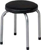 パイプ丸イス(ロータイプ)『 FB-011 』【IT】ブラック(#9845565) 300×300×350mm