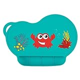 BIUBEE 食事マット シリコン材 ランチョンマット テーブルマット ベビー ポケット付き 滑り止め 可愛い 子供用（グリーンカニ）