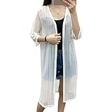 BOBORA ロング カーディガン レディース レース シースルー　UVケア 紫外線対策 冷房 対策 薄手 透け 爽やか フンワリ 着心地 春 夏